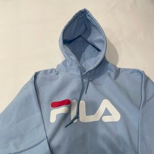 FILA light blue hoodie with front pockets